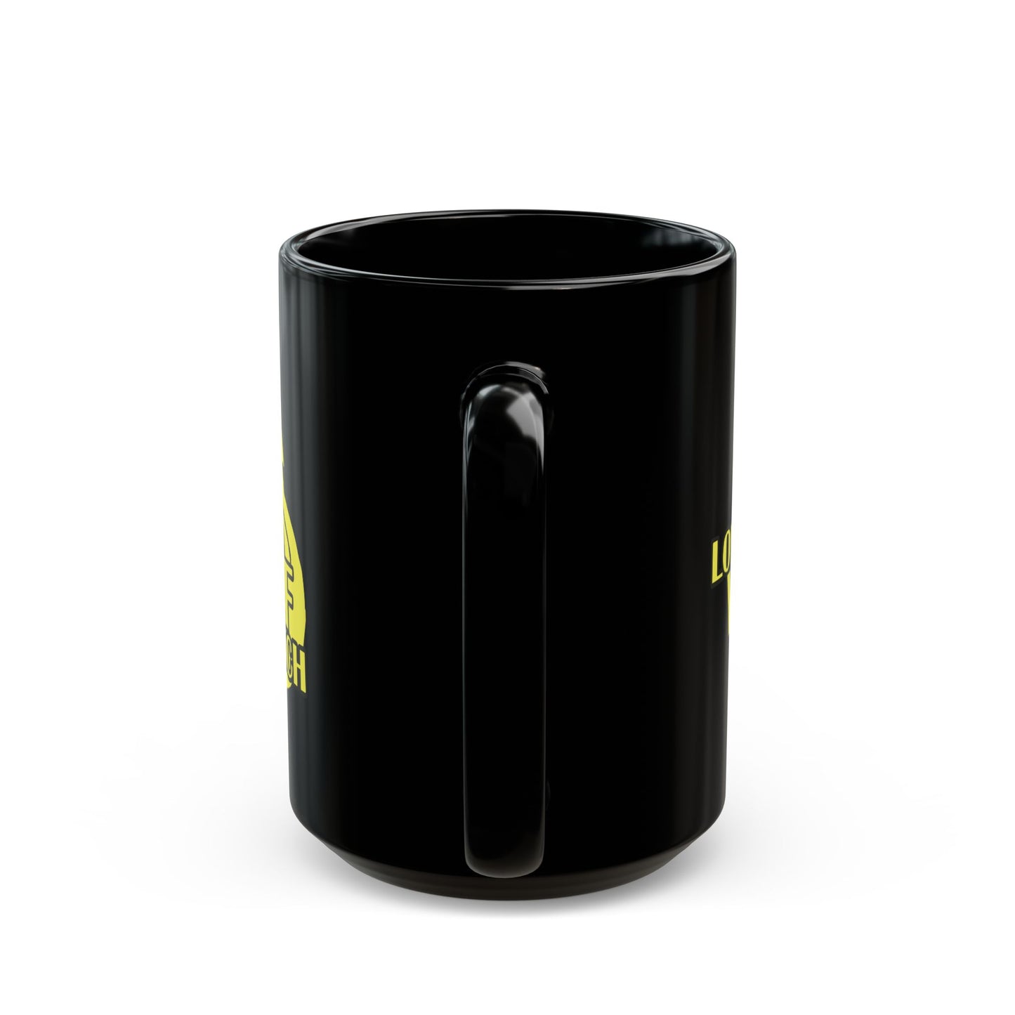 Lone Wolf Ranch Black Mug - Rustic Farmhouse Coffee Cup, Gift for Wolf Lovers, Unique Animal Design, 11oz and 15oz Options
