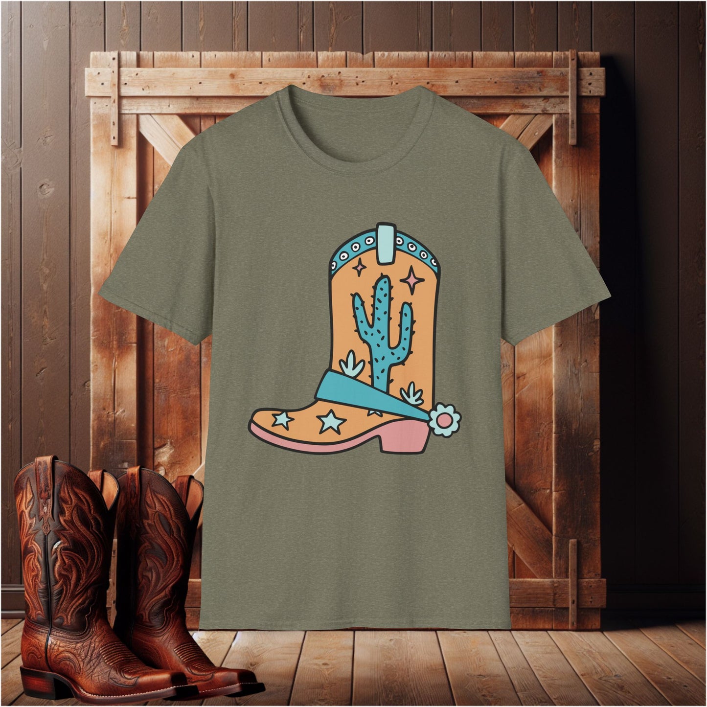 Rustic Cowboy Boot T-Shirt