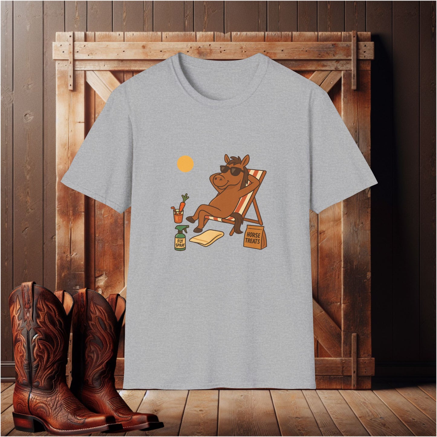 Sun Bathing Horse T-Shirt