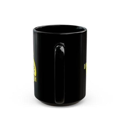 Lone Wolf Ranch Black Mug - Rustic Farmhouse Coffee Cup, Gift for Wolf Lovers, Unique Animal Design, 11oz and 15oz Options