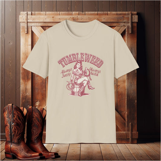 Retro Cowgirl Design T-Shirt