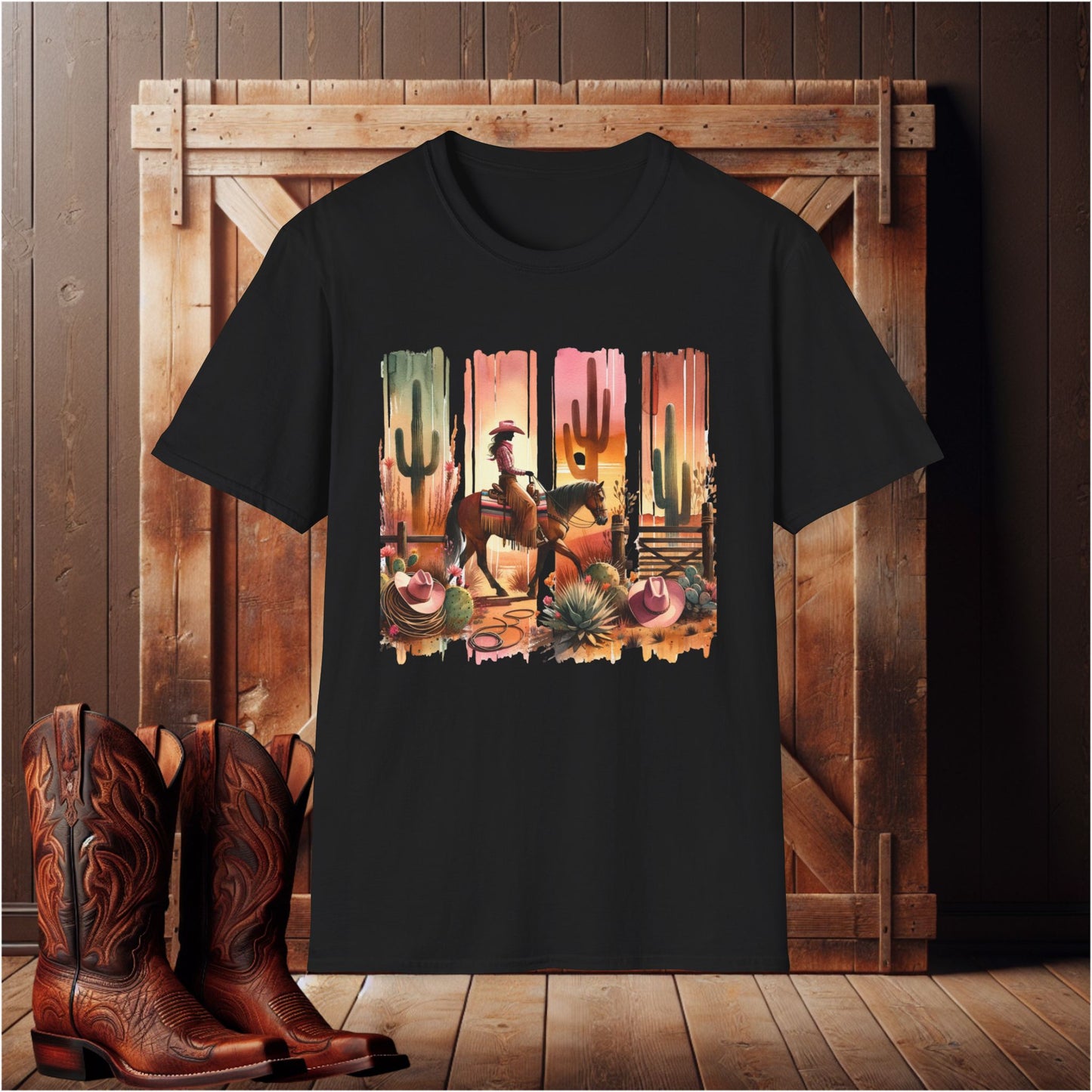 Western Cowgirl Graphic T-Shirt