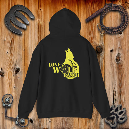 Lone Wolf Ranch Hoodie, Comfortable Unisex Sweatshirt, Perfect Gift for Animal Lovers, Cozy Outdoor Apparel, Farm and Ranch Style
