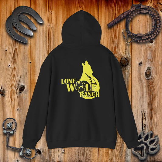 Lone Wolf Ranch Hoodie, Comfortable Unisex Sweatshirt, Perfect Gift for Animal Lovers, Cozy Outdoor Apparel, Farm and Ranch Style