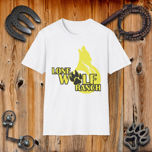 Lone Wolf Ranch T-Shirt, Casual Wear, Gift for Animal Lovers, Outdoor Apparel, Western Style, Unisex Tee